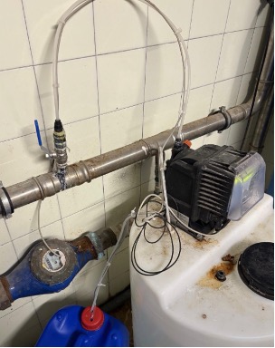 Desinfección de legionella en continuo